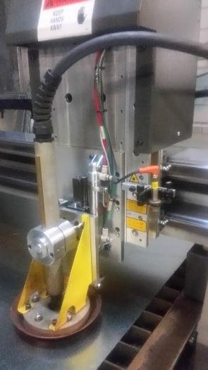 MatCam 1000 Series plasma cutter, torch head detail